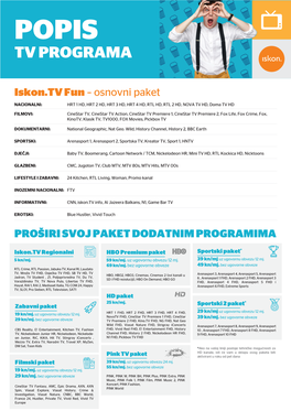 2021 08 Popis TV Programa Novi Paketi