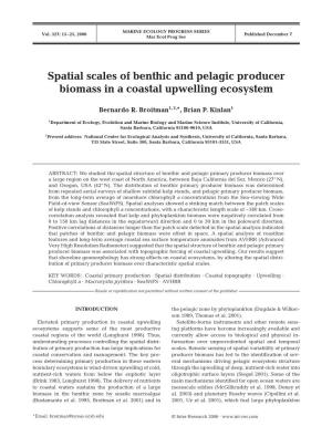 Spatial Scales of Benthic and Pelagic Producer Biomass in a Coastal Upwelling Ecosystem