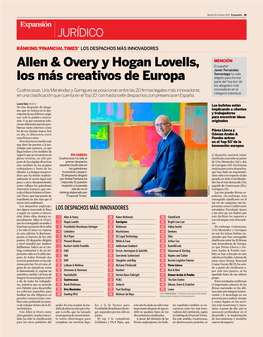Allen & Overy Y Hogan Lovells, Los Más Creativos De Europa