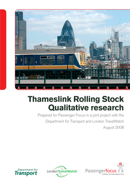 Thameslink Rolling Stock Qualitative Research