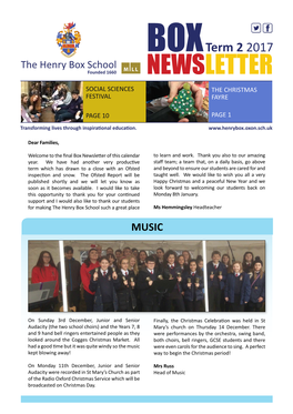 Newsletter Social Sciences the Christmas Festival Fayre