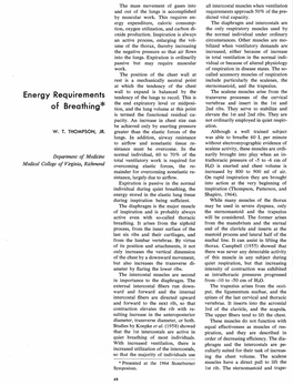 Energy Requirements of Breathing