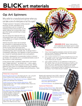 Op Art Spinners