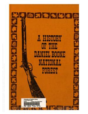 A History of the Daniel Boone National Forest