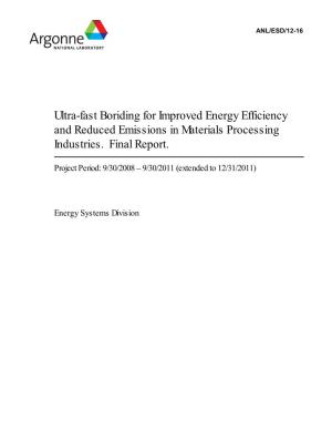 Ultra-Fast Boriding for Improved Energy Efficiency and Reduced Emissions in Materials Processing Industries