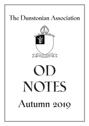Old Dunstonian NOTES Autumn 2019
