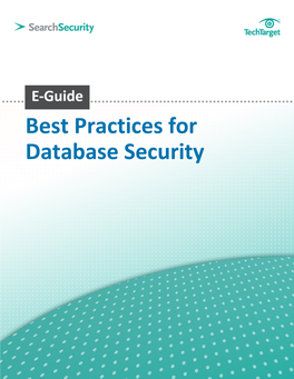 Best Practices for Database Security