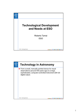 ESO Technology Needs