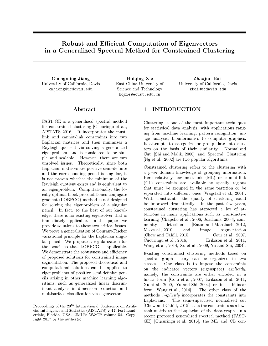 Robust and Efficient Computation of Eigenvectors in a Generalized