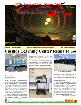 Cosmos Learning Center Ready to Go