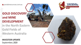 GOLD DISCOVERY and MINE DEVELOPMENT in the North Eastern Gold Fields Of
