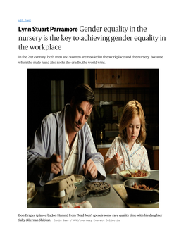 Lynn Stuart Parramore: Gender Equality in the Nursery Is the Ke
