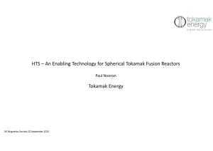 HTS – an Enabling Technology for Spherical Tokamak Fusion Reactors