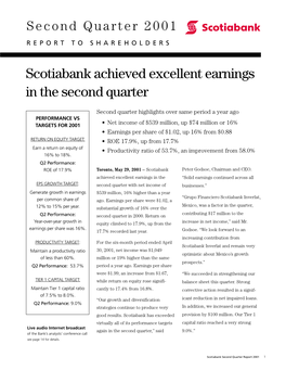 Scotiabank Achieved Excellent Earnings in the Second Quarter