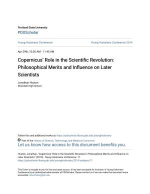 Copernicus' Role in the Scientific Revolution