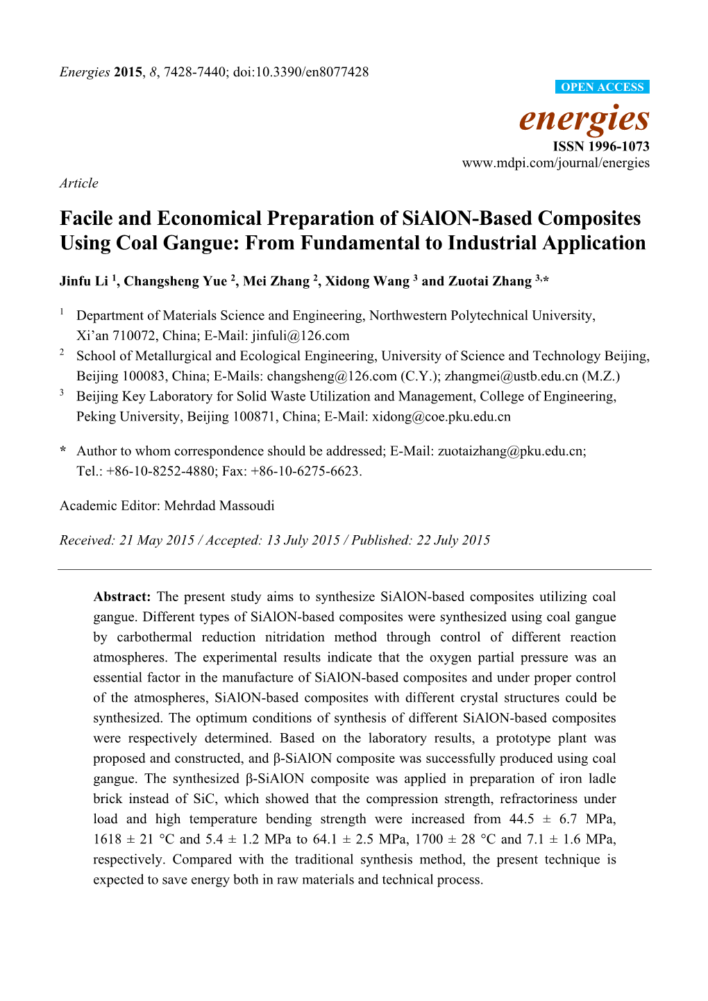 Facile and Economical Preparation of Sialon-Based Composites Using Coal Gangue: from Fundamental to Industrial Application