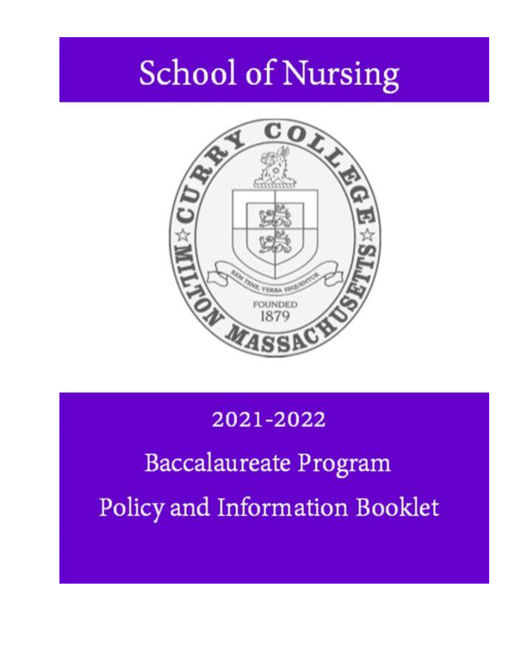 2021-2022 Baccalaureate Program Policy and Information Booklet Updated Fall 2021 Ii Iii