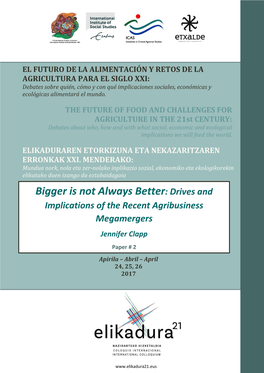 El Futuro De La Alimentación Y La Agricultura En El Siglo XXI