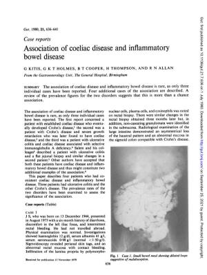 Association of Coeliac Disease and Inflammatory Bowel Disease