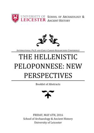 The Hellenistic Peloponnese: New Perspectives