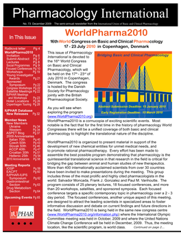 Pharmacology International No. 73 December 2009