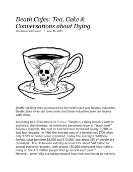 Death Cafes: Tea, Cake & Conversations About Dying