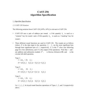 CAST-256 Algorithm Specification