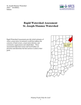 St. Joseph-Maumee Watershed (HUC – 04100003) Indiana