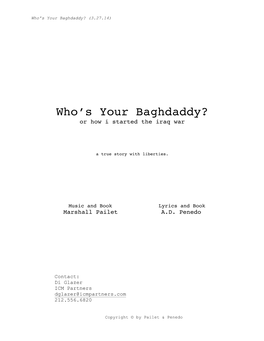 Who's Your Baghdaddy? (3.27.14)