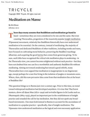 Meditation En Masse