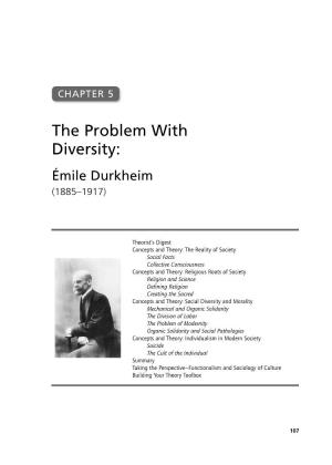 The Problem with Diversity: Émile Durkheim (1885–1917)