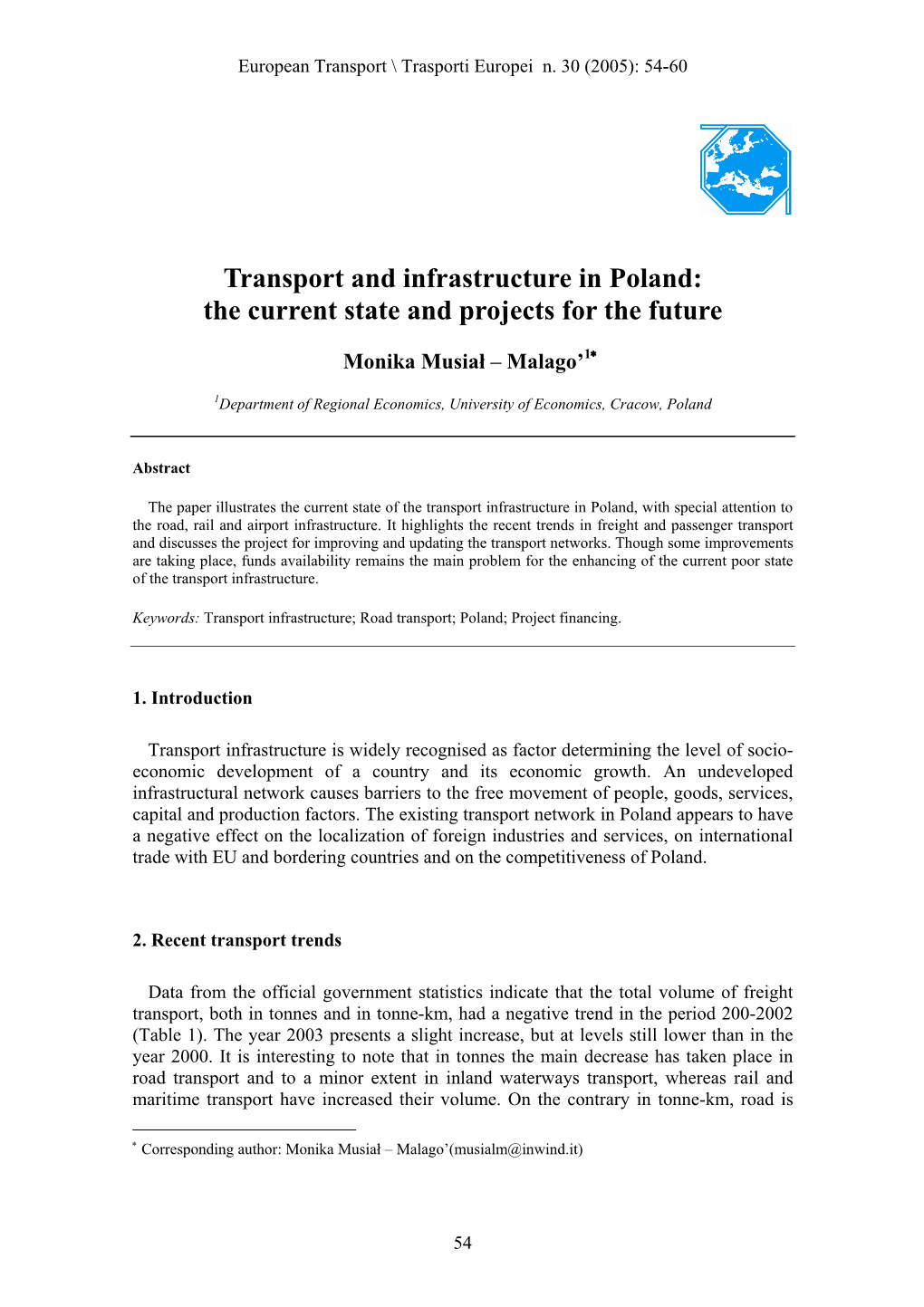 Transport and Infrastructure in Poland: the Current State and Projects for the Future