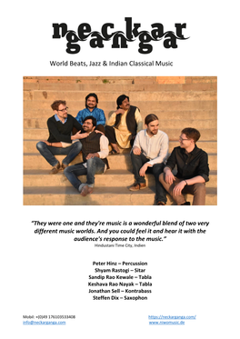 World Beats, Jazz & Indian Classical Music