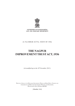 The Nagpur Improvement Trust Act, 1936