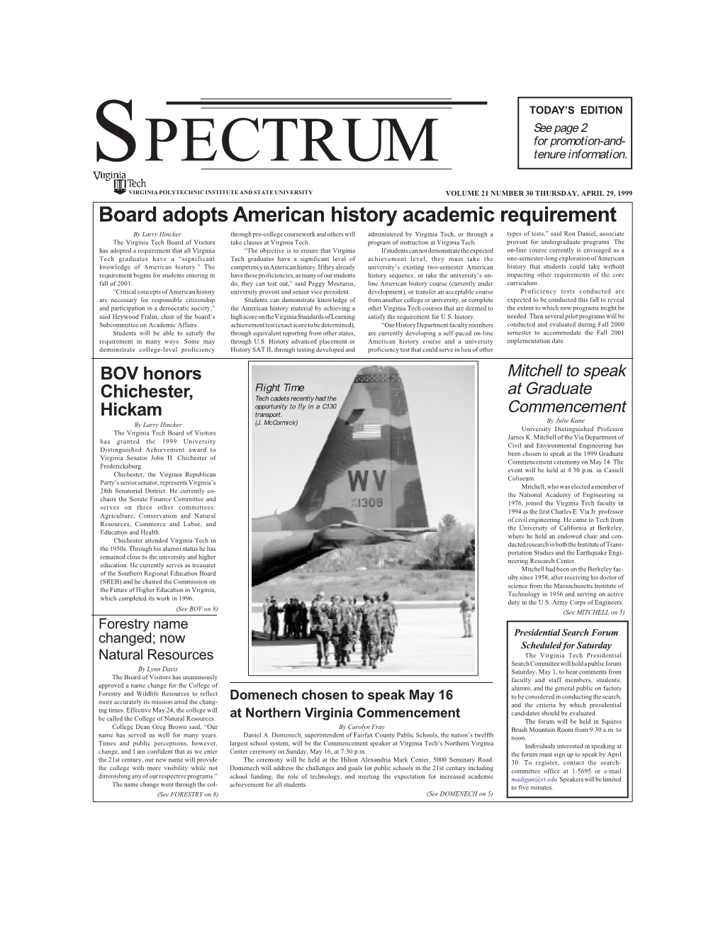 SPECTRUM Tenure Information