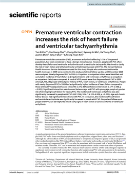 Premature Ventricular Contraction Increases the Risk of Heart Failure