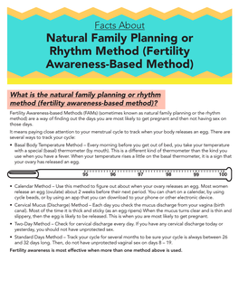 Natural Family Planning Or Rhythm Method (Fertility Awareness-Based Method)