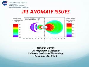Jpl Anomaly Issues