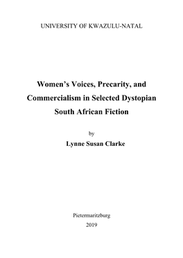 Women's Voices, Precarity, and Commercialism in Selected