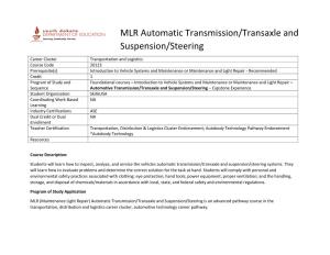 MLR Automatic Transmission/Transaxle And