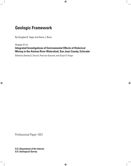 E1. Geologic Framework