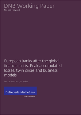 Peak Accumulated Losses, Twin Crises and Business Models