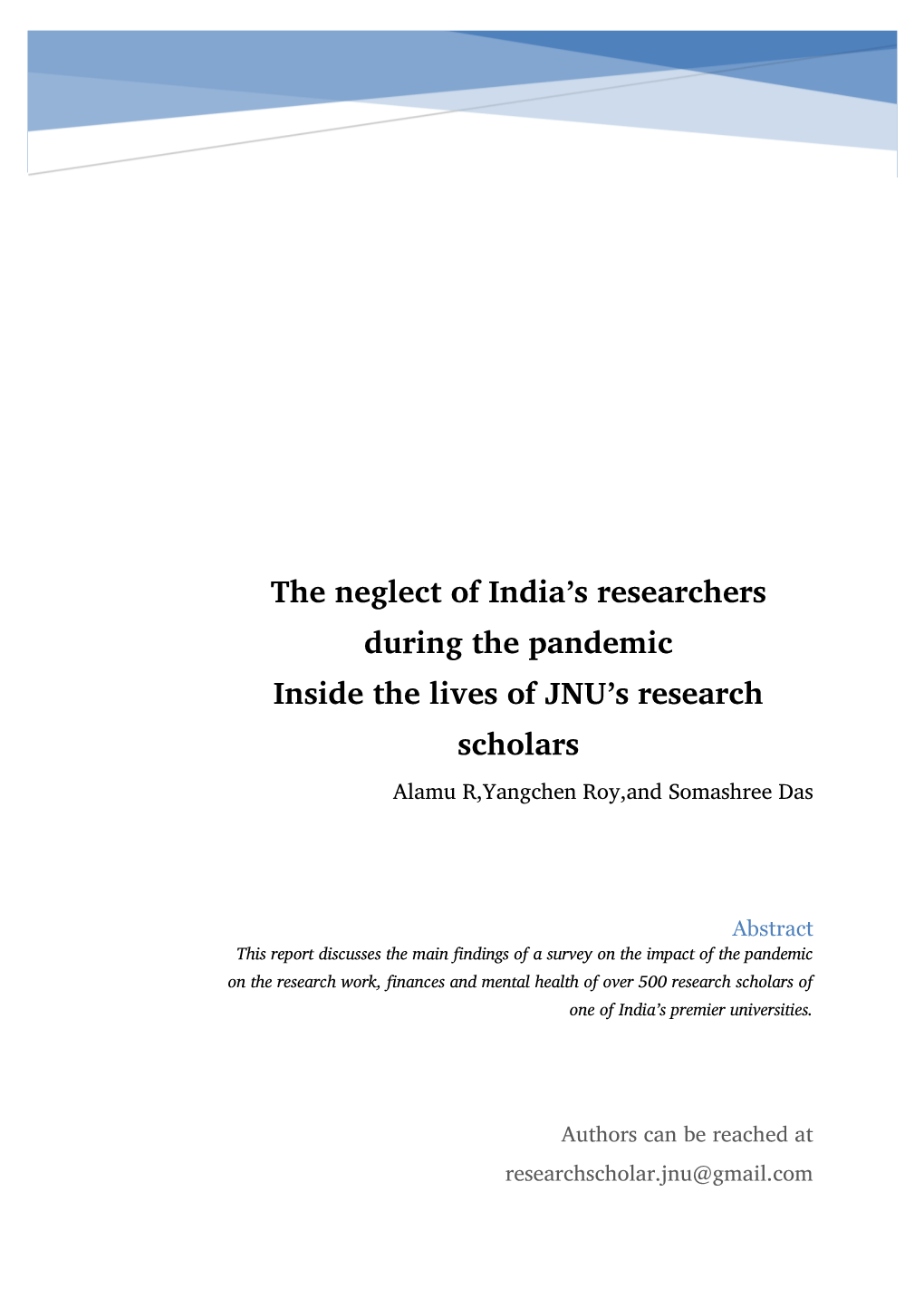 The Neglect of India's Researchers During the Pandemic Inside The