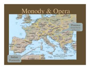 3. Monody and Opera