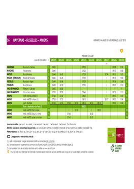 56 Havernas – Flesselles – Amiens Horaires Valables Du 6 Fevrier Au 3 Juillet 2015