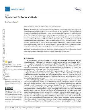 Spacetime Paths As a Whole