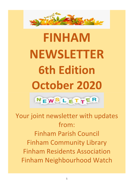FINHAM NEWSLETTER 6Th Edition October 2020