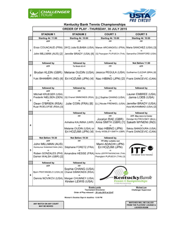 Kentucky Bank Tennis Championships