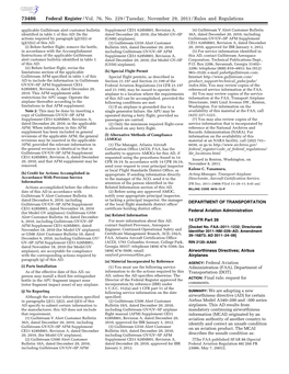 Federal Register/Vol. 76, No. 229/Tuesday, November 29, 2011/Rules and Regulations