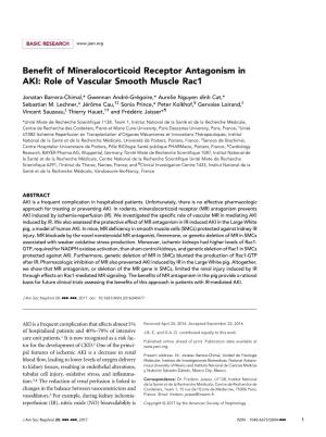 Benefit of Mineralocorticoid Receptor Antagonism In